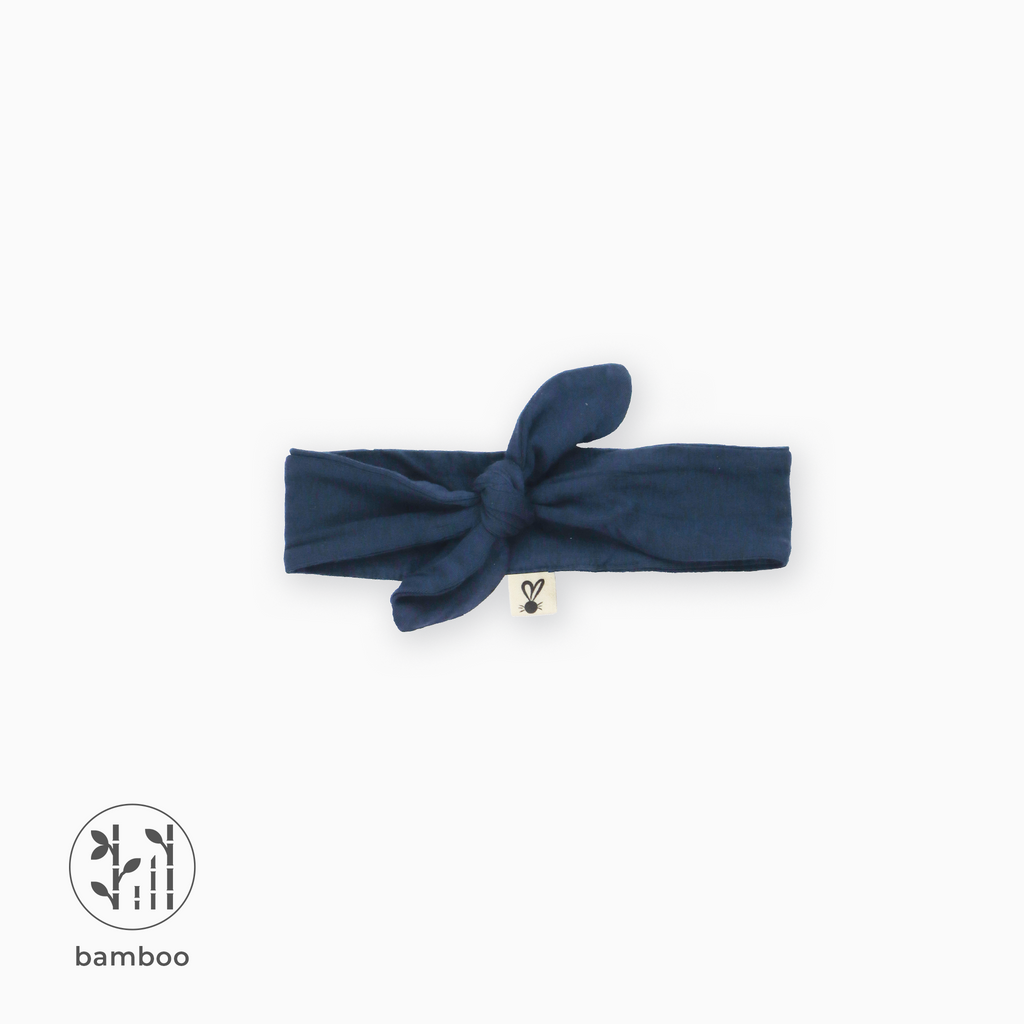 LiaaBébé Navy Blue Top Knot Headband.